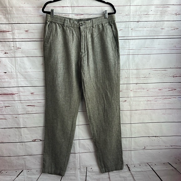 Banana Republic Other - Banana Republic Olive Gray Linen-Blend Men’s Dress Pants